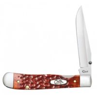 CASE XX WR Pocket Knife Kickstart Trapperlock A/O Chestnut Jig Bone W/Pocket Clip Item #7004 - (6154Ac Cv) - Length Closed: 4 1/8 Inches