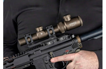 Image of Vortex OPMOD Crossfire II Rifle Scope, 1-4x24mm, Second Focal Plane, V-Brite Reticle, FDE, CF2-31037-OP