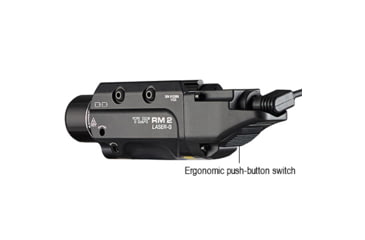 Image of Streamlight TLR RM 2 Rail Mounted LED Tactical Lighting System w/Green Laser, CR123A, White, 1000 Lumens, Black, 69453