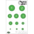 OpticsPlanet Exclusive EZ2C Targets Red Dot Optics Style 7, Green and Black Ink on High Quality White Paper, 25 Pack, EZ2CRD07