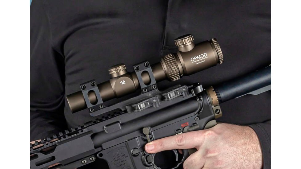 Vortex OPMOD Crossfire II Rifle Scope, 1-4x24mm, Second Focal Plane, V-Brite Reticle, FDE, CF2-31037-OP