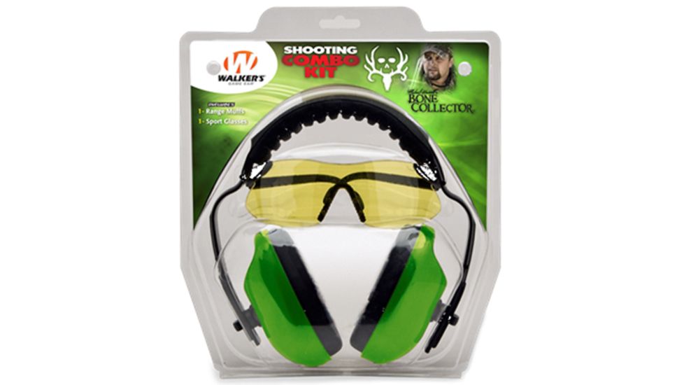 Walkers Bone Collector Shooting Combo Kit/Ear Muffs and Shooting